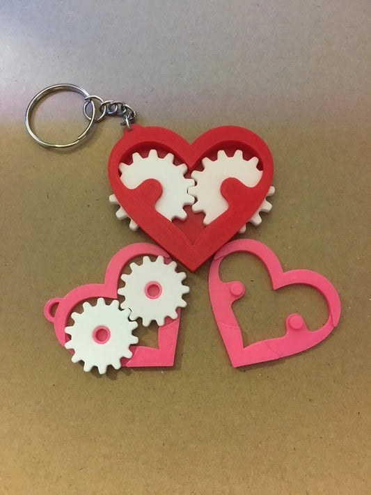 Interlocking Heart Keychains