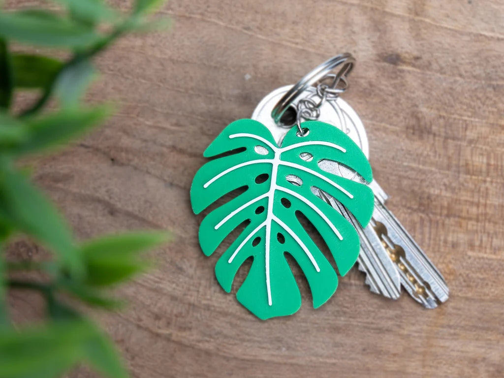3D Printed Tropical Leaf Keychain
