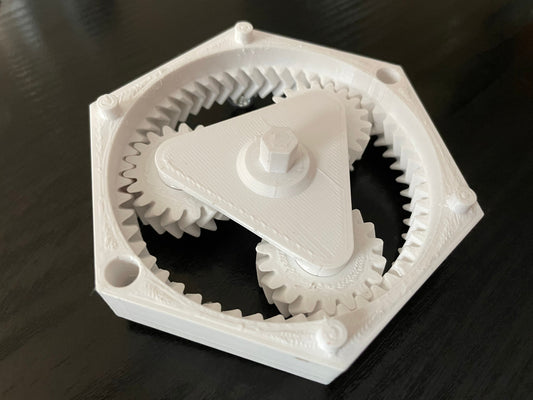 Print-In-Place Stackable Planetary Herringbone Gear Set